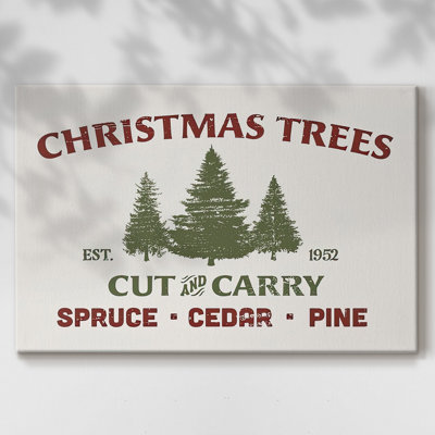 «Christmas Farm Sign I», reproduction sur toile