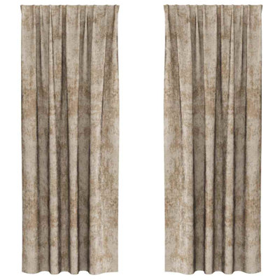 Curtain With Curtains 2 Pcs Velvet
