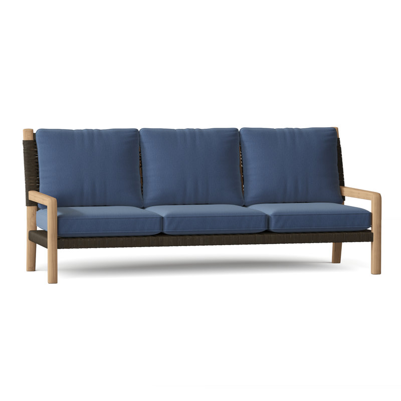 Hudson Outdoor 3 - Seat Patio Sofa, Demo Putty, Charcoal Lace
