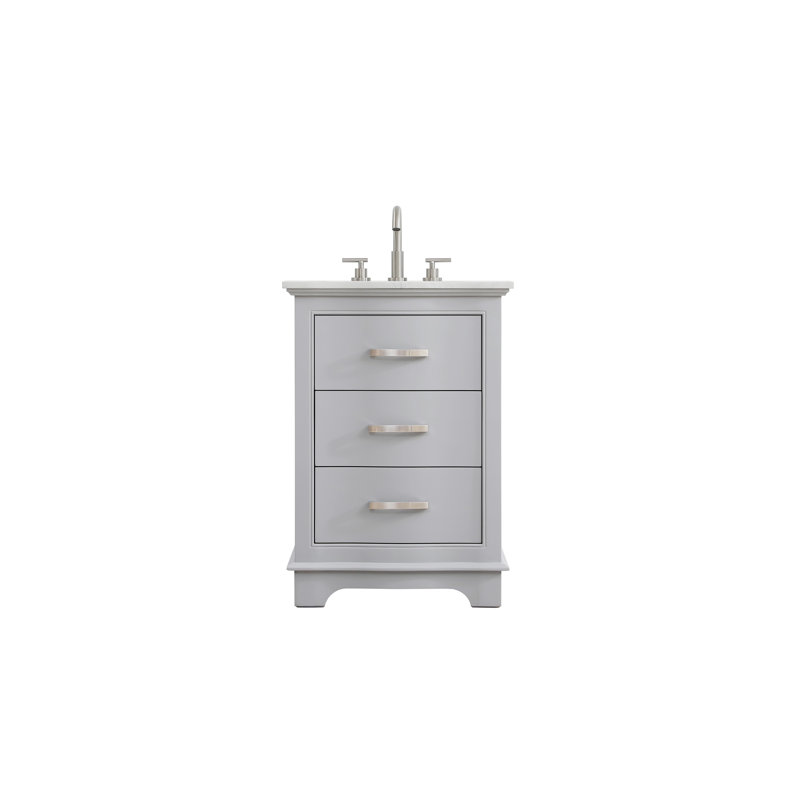 Meuble-lavabo simple 24 po Knox, Gris