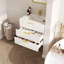Armoire murale flottante avec double tiroir et lavabo en céramique-1483434616