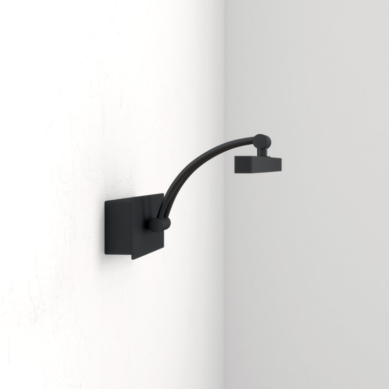 1 - Light Hardwired LED Wall Mounted Picture Light, 7.32" H x 24.17" W x 9.29" D, Matte Black