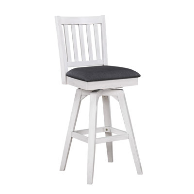 Noam Solid Wood Mission Back 30" Swivel Counter Stool