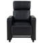 Ensemble de salon inclinable capitonné noir Kryton