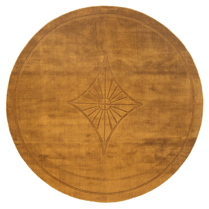 Tapis de salon tissé à la main, Rond 8 pi