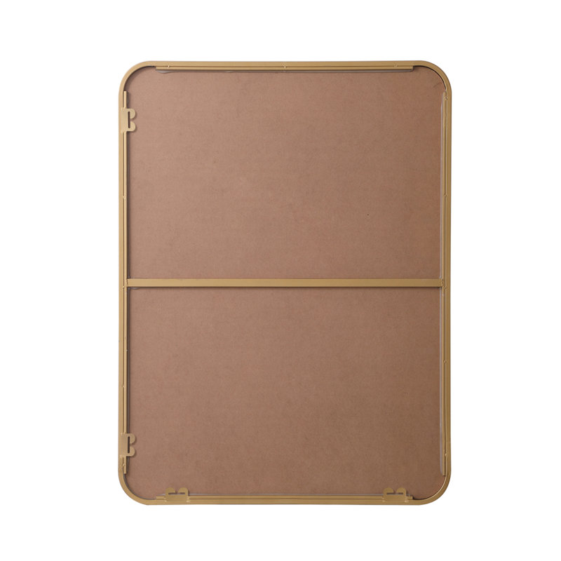 Sabine Metal Rounded Rectangle Wall Mirror, 32" x 24", Brass