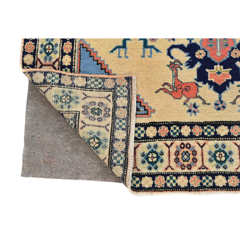 Tapis oriental crème unique 4 x 6 One-of-a-Kind