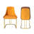 Modern Pu Dining Chair With Metal Legs(set Of 2)-30695620