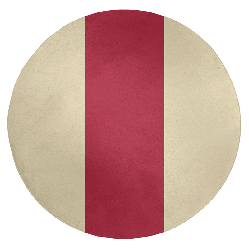 Chenille Striped Indoor Rug, Round 5'