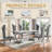 7 Pieces Luxury Kitchen Dining Table Set Of 6,70”Faux Marble Top With U-Shape Metal Base Dining Table For Kitchen, Dining Room-1674469238-1647677901-1647677899