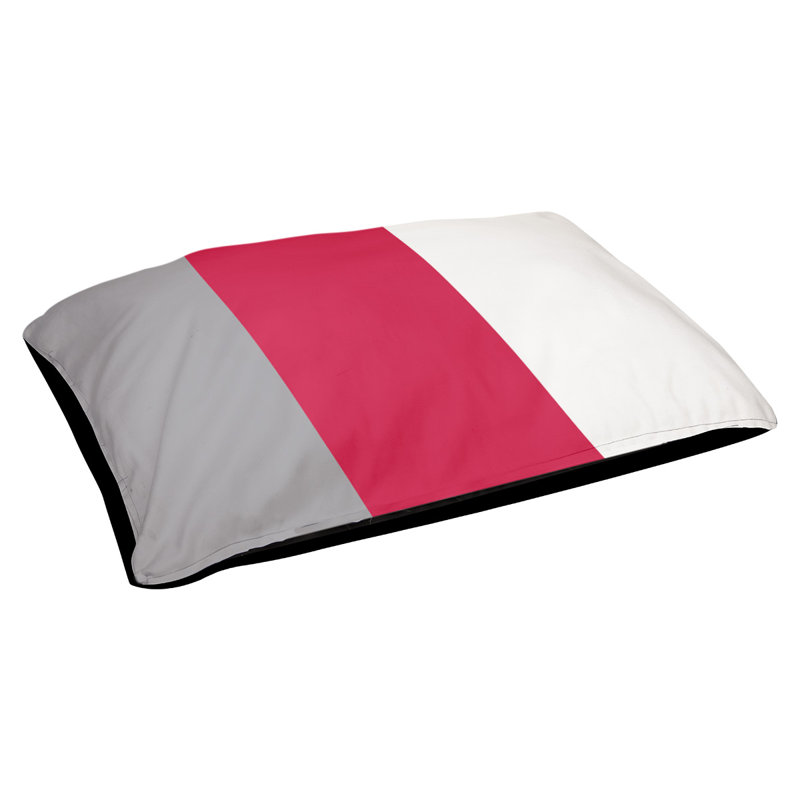 Coussin d'extérieur Toronto, Grand (l 40 po x P 30 po x H 14 po), Argent / rouge / blanc