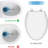 19inch Elongated Toilet Seat, Safe PP Material, Quiet-Close, Easy Installation Release with Included Hardware, Universal Fit for Standard Toilets  white