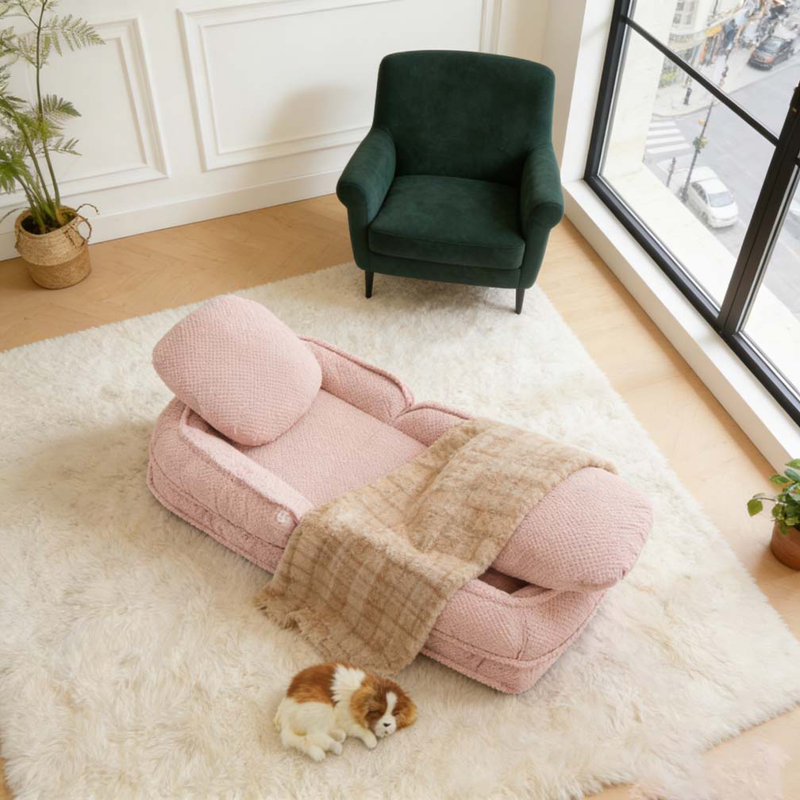 Lazy Sofa Couch ,5 Adjustable Position, Pink