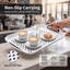Ensemble de 4 plateaux de service antidérapants en silicone plastique 40 x 28,5 cm (15,7 x 11,2 po) pour canapé, lit, terrasse et voyages-814520750