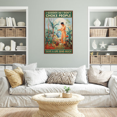 I Garden So I Dont Choke People On Canvas Print