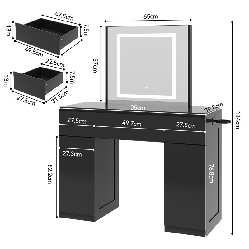Dressing Table, Black