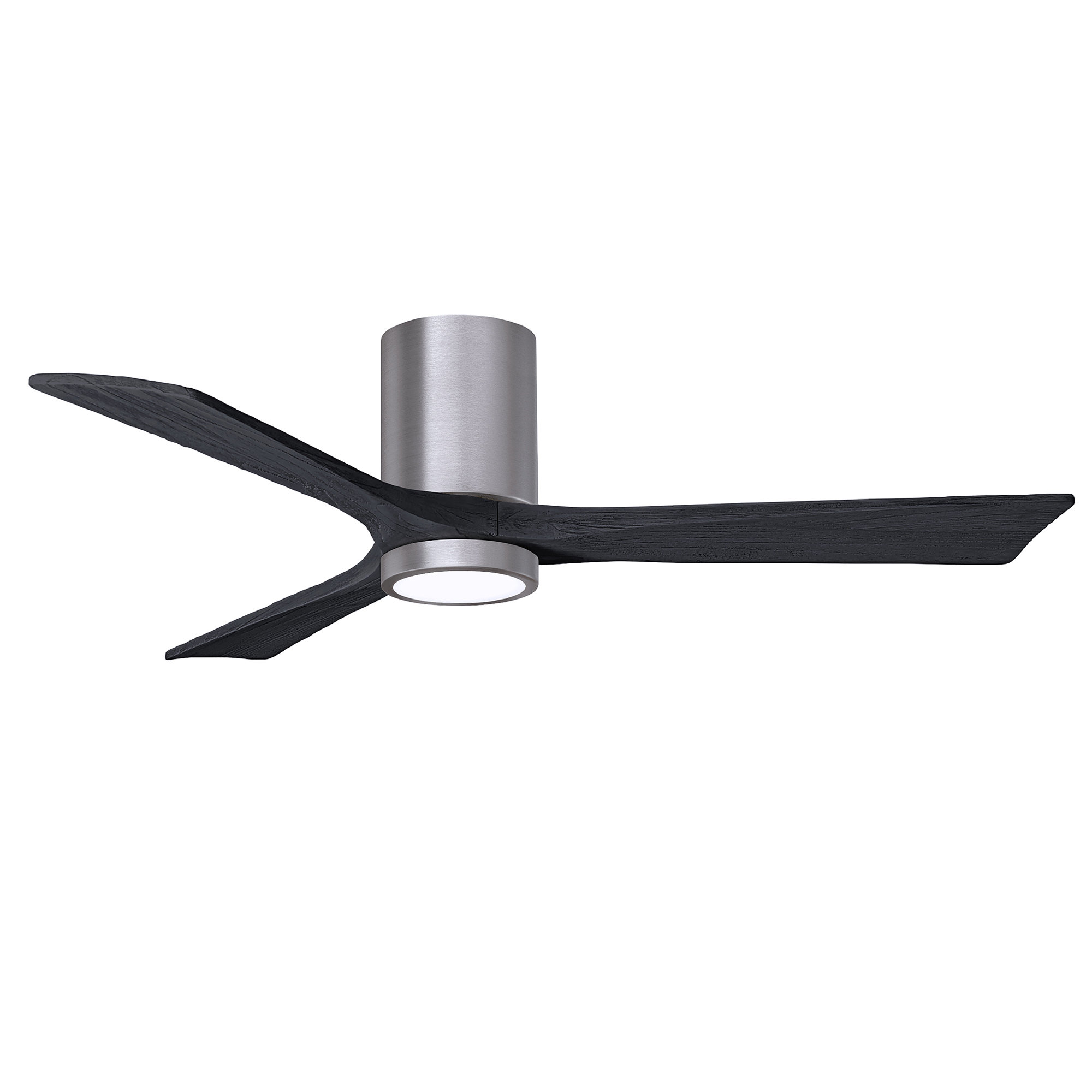 Olivier 3 Blade Ceiling Fan with LED Light Kit, Matte Black, Brushed Pewter, 52"