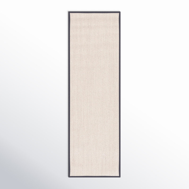 Tapis marbre sisal / gris foncé, Tapis de couloir 2 pi 6 po x 8 pi