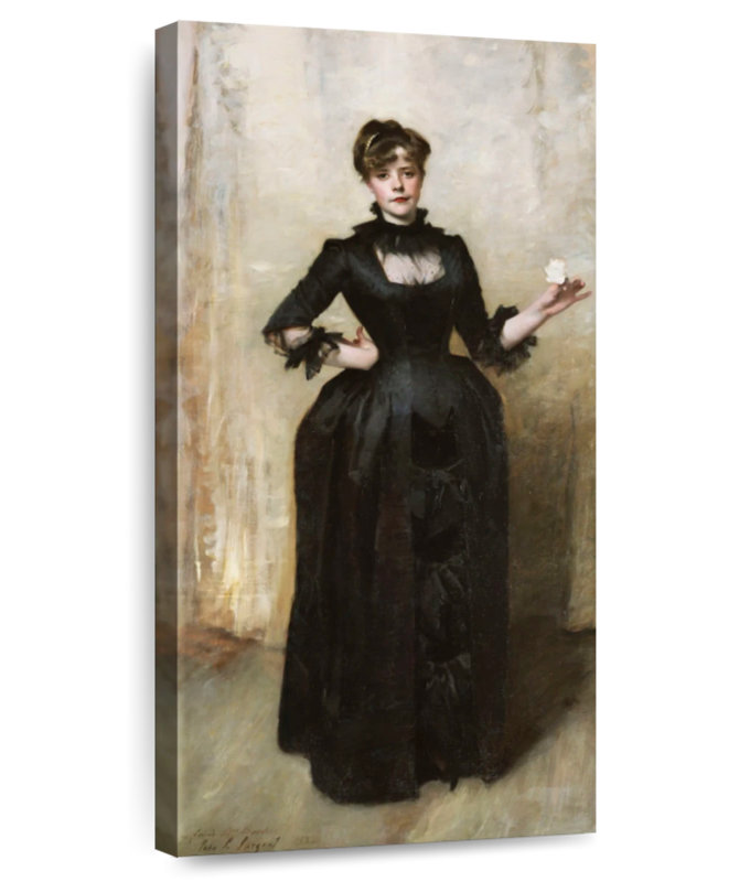 Dame avec la rose Charlotte Louise Burckhardt 1882, H 30 po x l 15 po