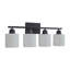 Éclairage pour meuble-lavabo moderne 4 lumières, douille E26 (ampoules non incluses)-305382914-305382918-305382940
