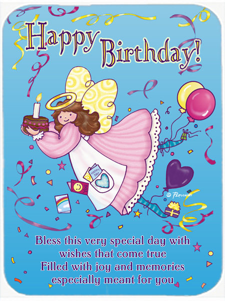 Joyeux anniversaire Angel verre planche à découper