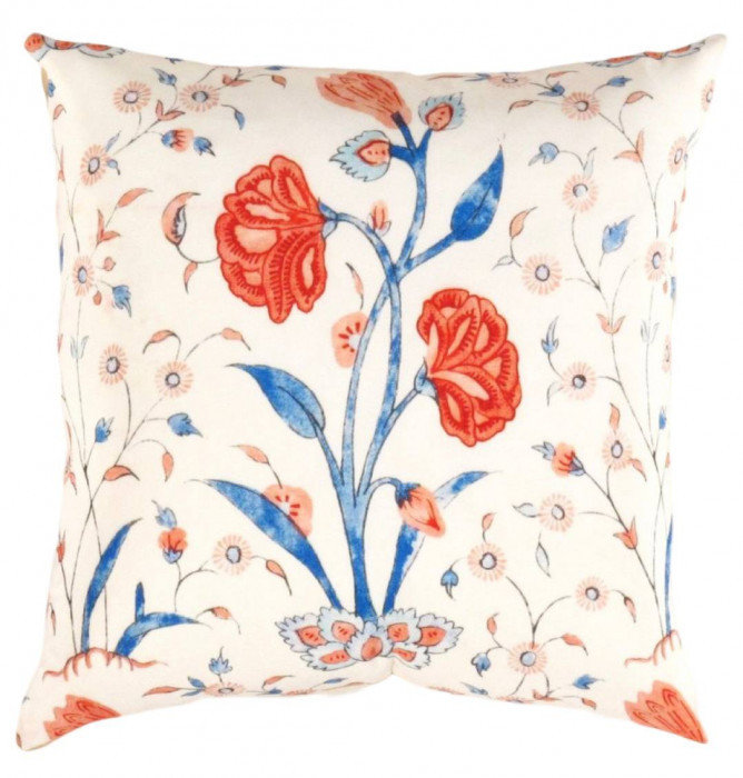 Coussin turc tropical en soie fine 24 po