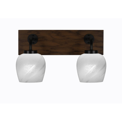 Oxbridge 2 Light Bath Bar Shown With 6" Glass