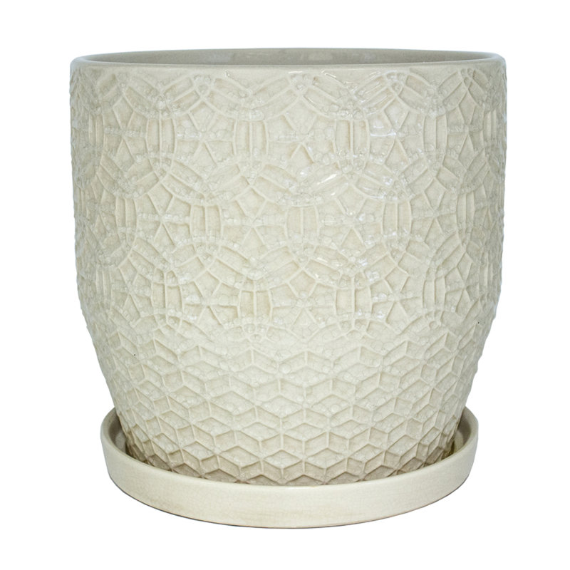 Pot à fleurs Grettei, 13 po x 13,05 po x 13,20 po