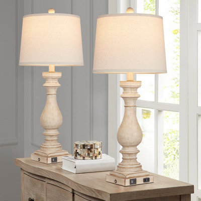 Lampe de table en métal Geigle USB