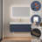 48" Floating Bathroom Vanity with Engineered Stone Countertop, 6 Soft-Close Drawers & LED Underglow – Solid Oak Frame-971075697