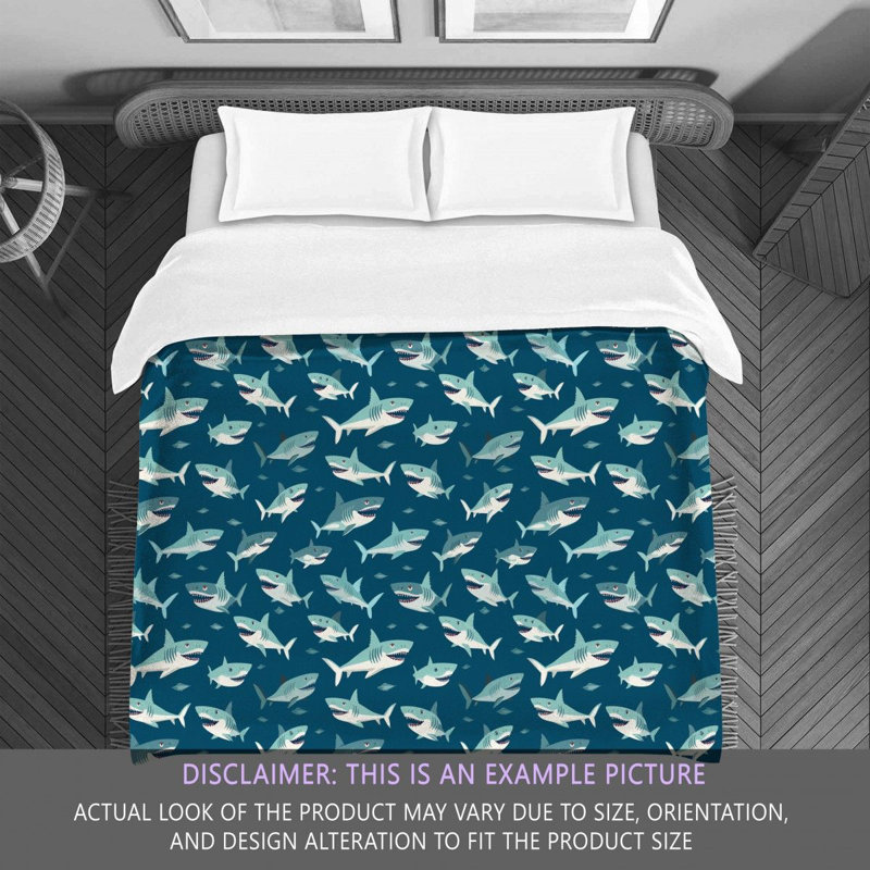Shark Blue Bedding, King Comforter