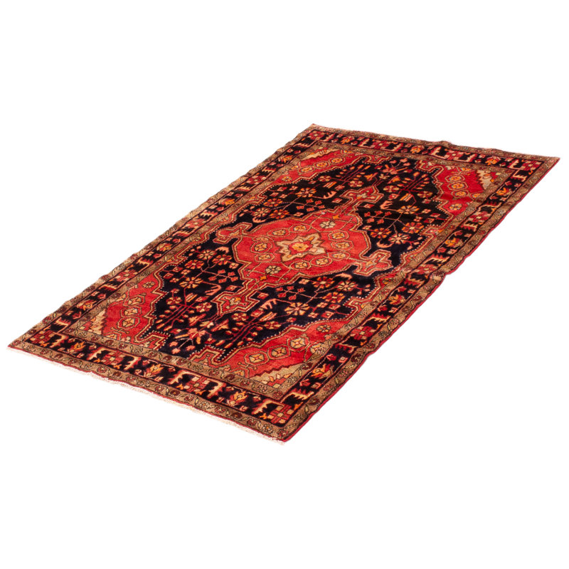 Tapis unique en laine noué à la main de style années 1990 de 4 pi 6 po x 7 pi 0 po Vandusen