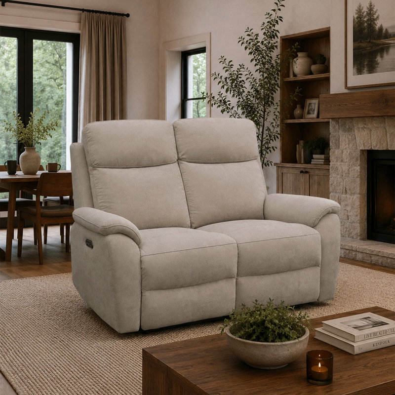  Richmond Power Recliner, Natural, 2 Seater