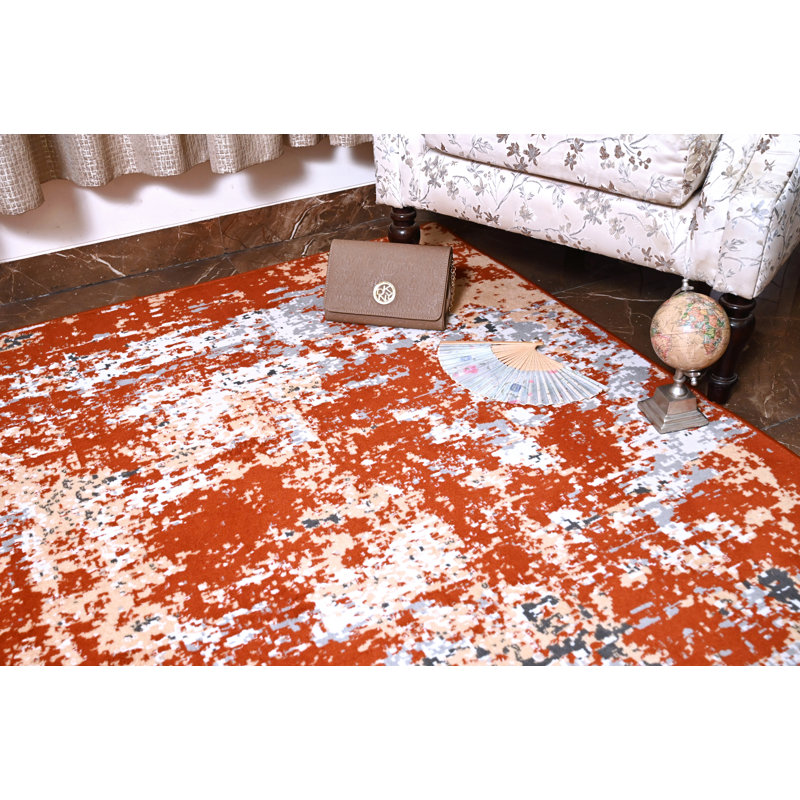 Abstract Indoor Rug, Rectangle 2' x 4'