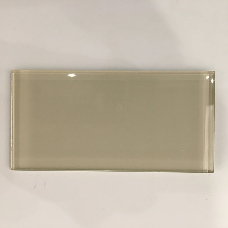 Genoa 3" x 6" Glass Subway Wall Tile, Champagne