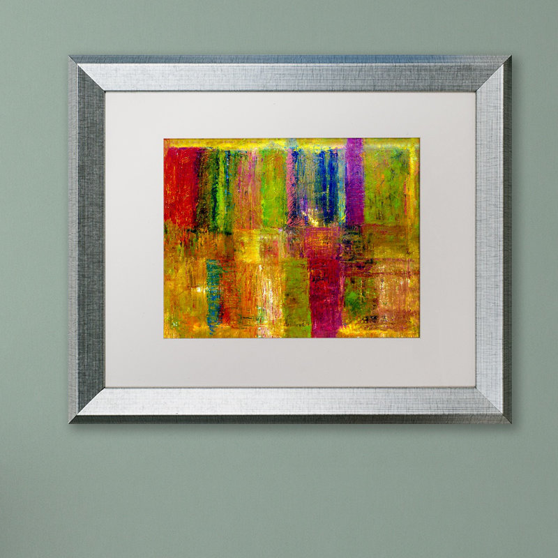 « color abstract » par michelle calkins, reproduction d’art encadrée, H 16 po x l 20 po x P 0,5 po