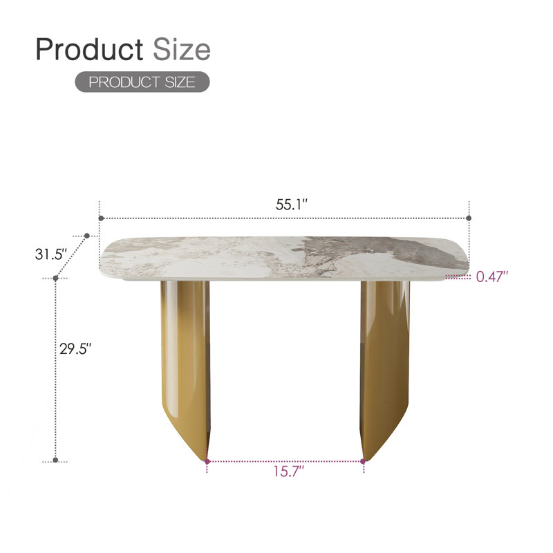 Modern Rectangular Sintered Stone Dining Table Set