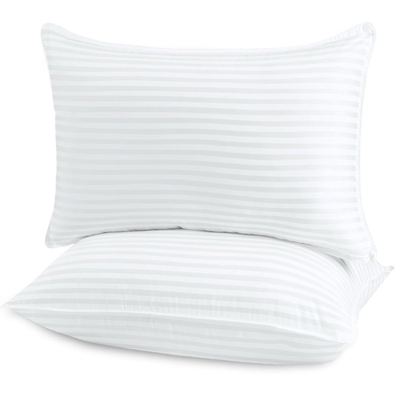 Ensemble de 2 oreillers pour lit très grand 100% coton très grand lit Kingrest, Grand lit