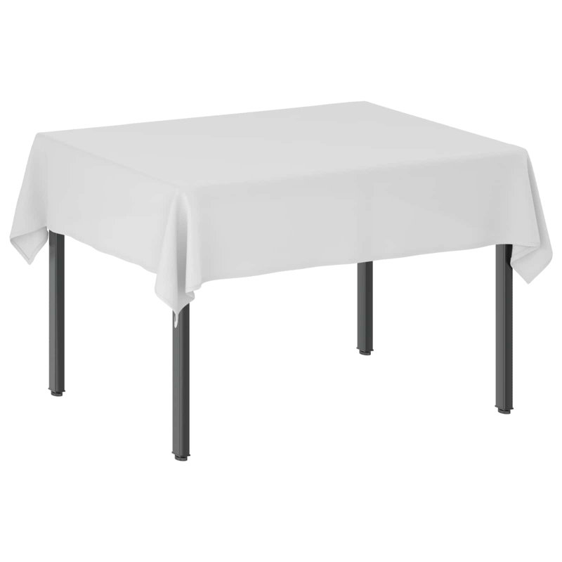  Table Cloth Plain Polyester Cover Fabric Tablecloth Kitchen Dining for, 160 cm L, White, 1