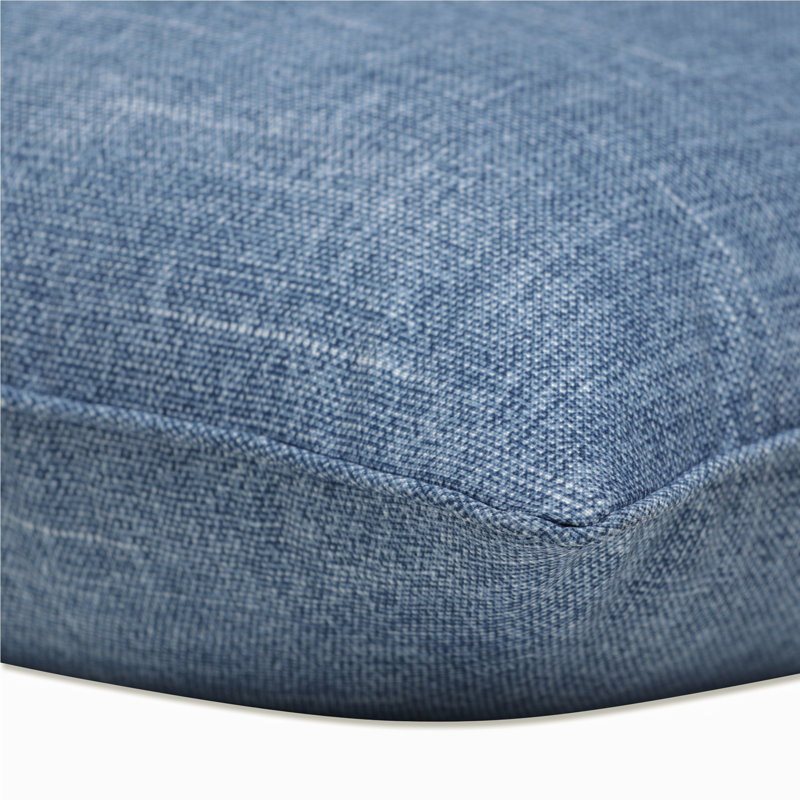 Tory Denim Blue Textured Indoor/Outdoor Lumbar Pillows Set of 2