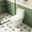 Toilette monobloc 1,1 / 1,6 GPF allongée à hauteur de confort très grande, certifiée CUPC, certifié Watersense, céramique, couleur blanche, siège à fermeture en douceur