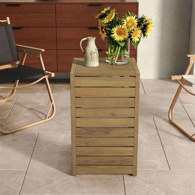 C-Shape End Table  Brown