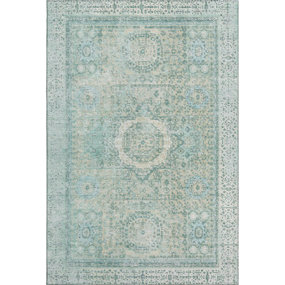 Premium Machine Washable Lubbers AMF1740 Border Rug