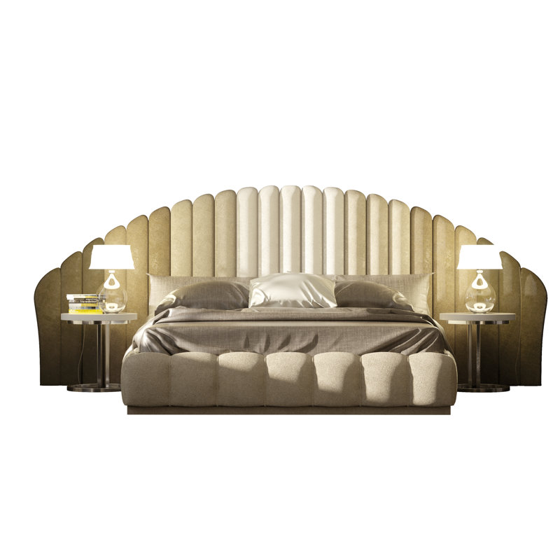 Annalya Vegan Leather Panel Bed, King
