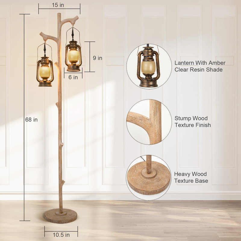Dulcia 67.99 " Tree Floor Lamp