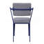 Chaise de bureau rembourrée à dossier ouvert avec tissu gris, siège rembourré et structure en métal durable pour plus de confort et de style-116625415