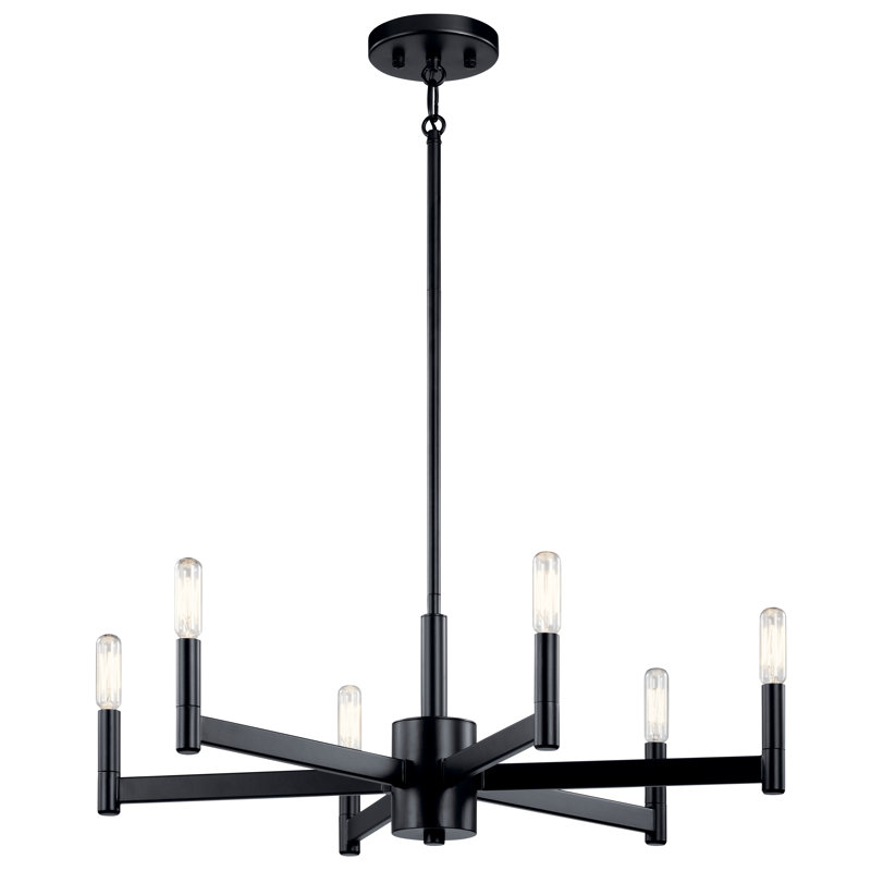 Tuscany Dimmable Classic / Traditional Chandelier, Black,  9.25'' H X 35.5'' W X 35.5'' D
