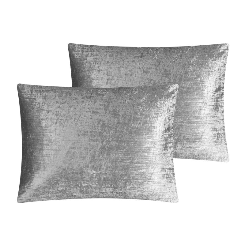 Ensemble d'édredon en duvet polyester argenté à densité de tissage 220 fils