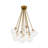 11-Light Lollipop Clear Glass Semi-Flush Mount