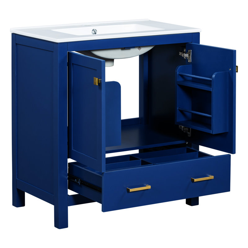 Meuble-lavabo bleu Riannon